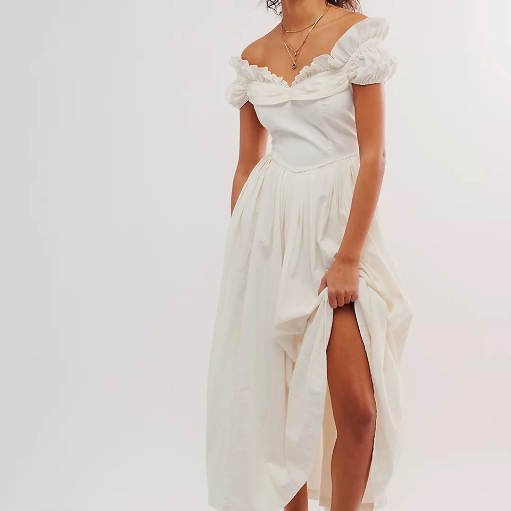 Elegant Off-Shoulder White Dress